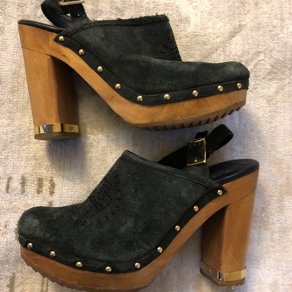 Tory Burch Suede Clogs - Picture 2 of 3